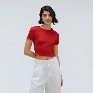 Everlane The Ribbed Baby Tee
